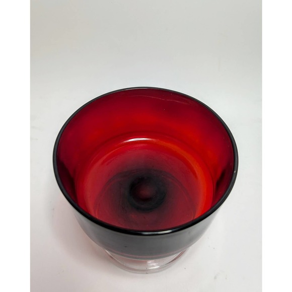 Vintage Arcoroc Ruby Red Glass Glassware Dessert Sherbet Stemmed France Cup - Picture 2 of 4